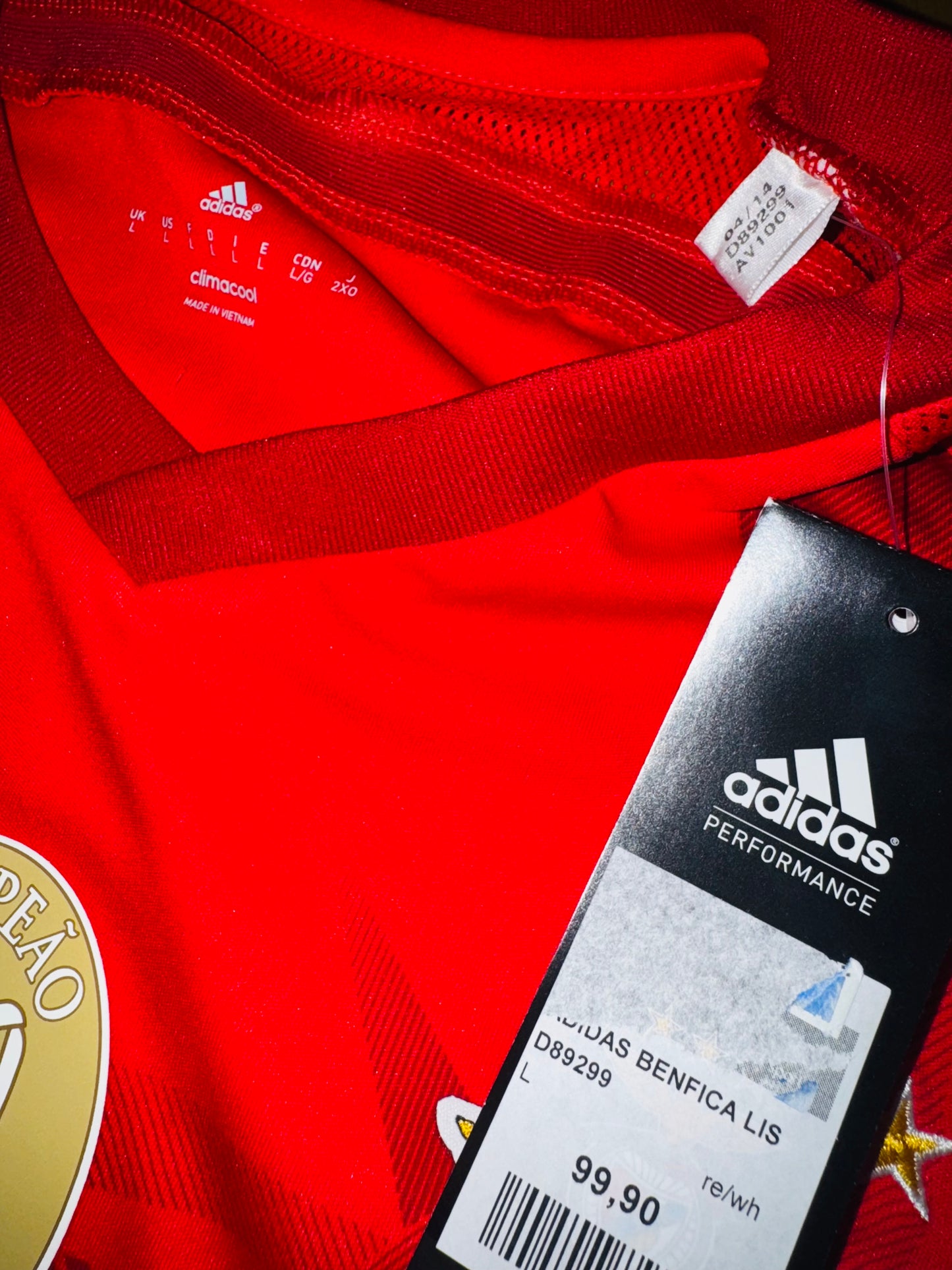 Benfica 2014/15 Home - BNWT - Jonas 17 - L